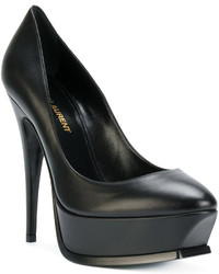 Escarpins en cuir noirs Saint Laurent