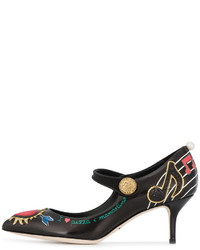 Escarpins en cuir noirs Dolce & Gabbana