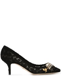 Escarpins en cuir noirs Dolce & Gabbana