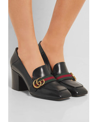 Escarpins en cuir noirs Gucci