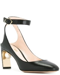 Escarpins en cuir noirs Nicholas Kirkwood