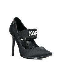 Escarpins en cuir noirs Karl Lagerfeld
