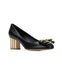 Escarpins en cuir noirs Salvatore Ferragamo