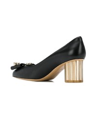 Escarpins en cuir noirs Salvatore Ferragamo