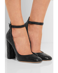 Escarpins en cuir noirs Gianvito Rossi