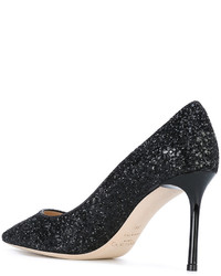 Escarpins en cuir noirs Jimmy Choo