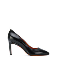 Escarpins en cuir noirs Santoni