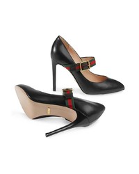 Escarpins en cuir noirs Gucci