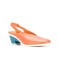 Escarpins en cuir orange Camper