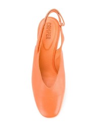 Escarpins en cuir orange Camper