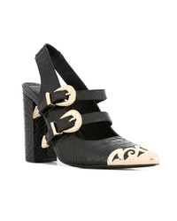 Escarpins en cuir ornés noirs Alice McCall