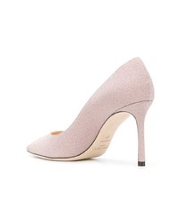 Escarpins en cuir ornés roses Jimmy Choo