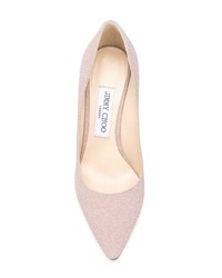 Escarpins en cuir ornés roses Jimmy Choo