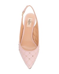 Escarpins en cuir roses Valentino