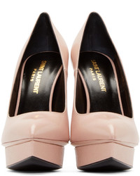 Escarpins en cuir roses Saint Laurent