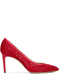 Escarpins en cuir rouges Casadei