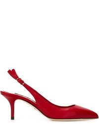 Escarpins en cuir rouges Dolce & Gabbana