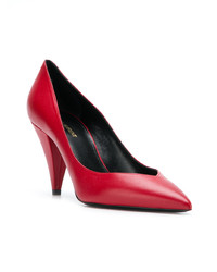 Escarpins en cuir rouges Saint Laurent