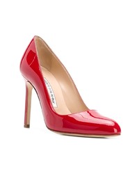 Escarpins en cuir rouges Manolo Blahnik