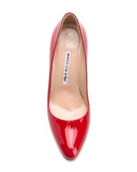 Escarpins en cuir rouges Manolo Blahnik