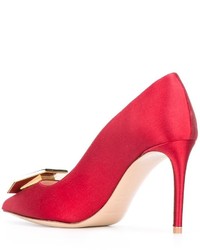 Escarpins en cuir rouges Nicholas Kirkwood