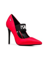 Escarpins en cuir rouges Karl Lagerfeld