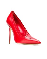 Escarpins en cuir rouges Manolo Blahnik