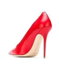 Escarpins en cuir rouges Manolo Blahnik