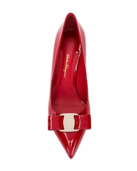 Escarpins en cuir rouges Salvatore Ferragamo