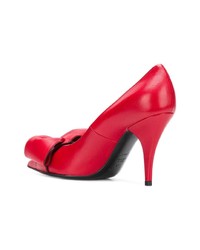 Escarpins en cuir rouges Casadei