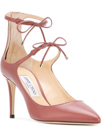 Escarpins en cuir rouges Jimmy Choo