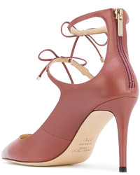 Escarpins en cuir rouges Jimmy Choo