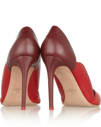 Escarpins en cuir rouges Valentino