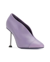 Escarpins en cuir violet clair Victoria Beckham