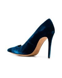 Escarpins en daim bleu canard Alexandre Birman