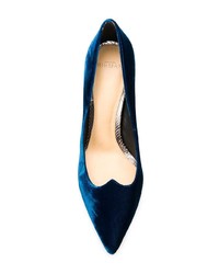 Escarpins en daim bleu canard Alexandre Birman