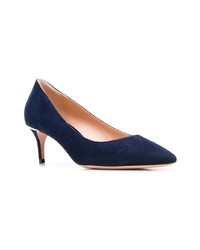 Escarpins en daim bleu marine Bally