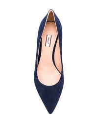 Escarpins en daim bleu marine Bally