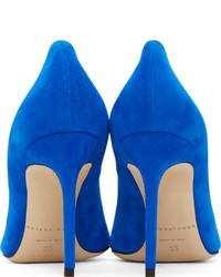 Escarpins en daim bleus Brian Atwood