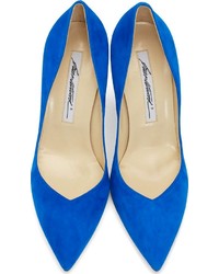 Escarpins en daim bleus Brian Atwood