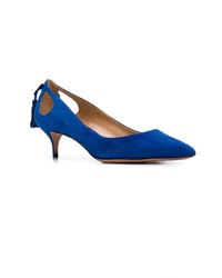 Escarpins en daim bleus Aquazzura