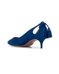 Escarpins en daim bleus Aquazzura