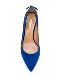 Escarpins en daim bleus Aquazzura