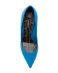 Escarpins en daim bleus Dolce & Gabbana