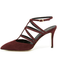 Escarpins en daim bordeaux Giuseppe Zanotti