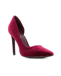 Escarpins en daim bordeaux Senso