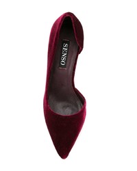 Escarpins en daim bordeaux Senso