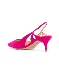 Escarpins en daim fuchsia Alexandre Birman