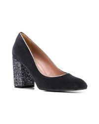 Escarpins en daim gris foncé Pollini