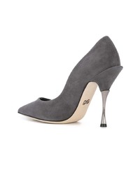 Escarpins en daim gris foncé Dolce & Gabbana